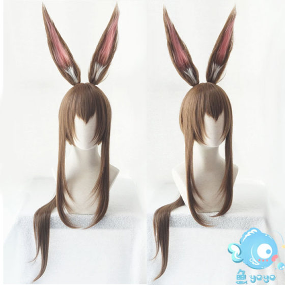 
Fish Youyou High-quality Hair] Ark of Tomorrow Amiya Low-Binding Version Cos Wig Ears