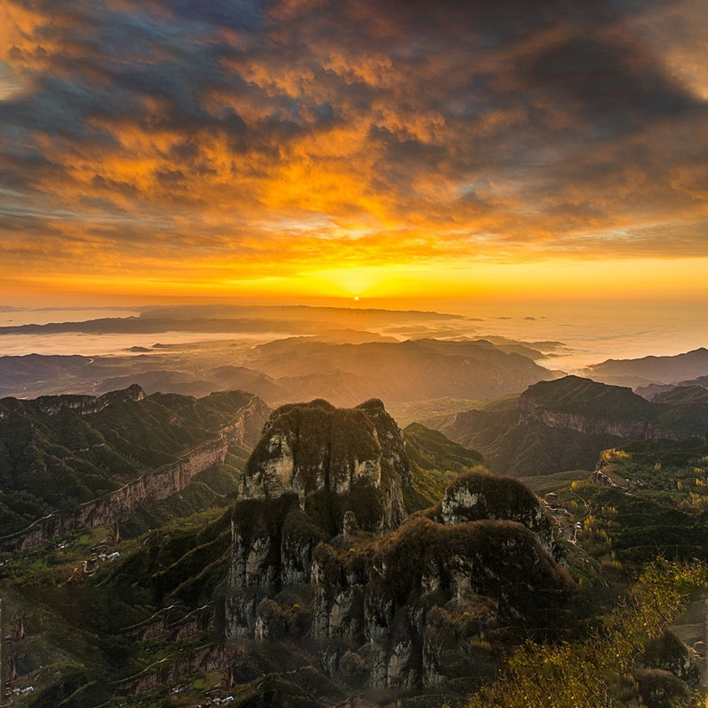游侠客太行山挂壁之路5日万仙山郭亮村王莽岭天界山河南新乡旅游