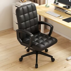 Ergonomic Computer Chair for Home Use, Suitable for Teenagers, Study Chair for Office and Study Room, Comfortable for Long Sitting, Single-Person Swivel Chair