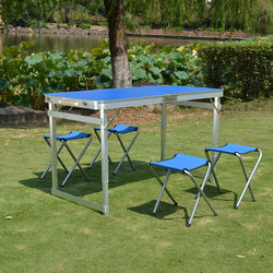 Folding Table Portable Outdoor Aluminum Alloy Promotional Stall Table Business Camping Dining Table Street Stall Storage Folding Table