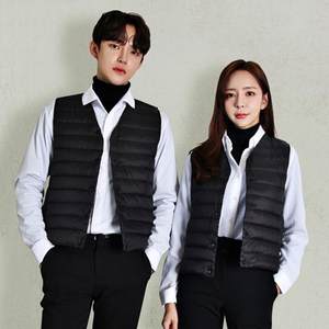 
2025 Autumn and Winter New Down Cotton Vest Men's Close-fitting Inner Waistcoat Warm Vest Short Style Middle-aged and Elderly Liner