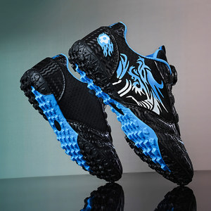 Rotating buckle children's football shoes avoid shoelaces, assassin boys, girls, children, children, tf broken nail training shoes
