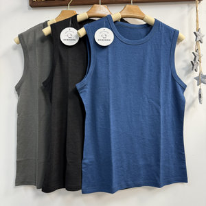 
Men's 16.5um merino wool base vest sleeveless, breathable and sweat-wicking, warm in winter, cool in summer and soft in all seasons