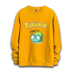 Pokémon Japanese Animation Sports Warm Jacket Customizable Cute Smart Pokémon Round Neck Pullover Sweatshirt