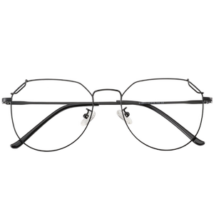 
2023 internet celebrity's same cat-ear polygonal mirror frame is lightweight and comfortable, can be paired with myopic prescription anti-blue light glasses