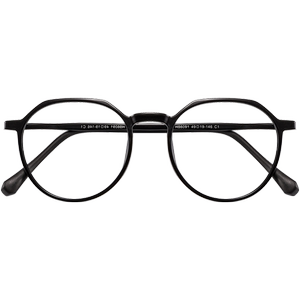 Polygonal plastic steel retro women's trendy Korean version eyeglass frame, male eyeglass frame, eye protection, radiation protection, anti blue light myopia glasses