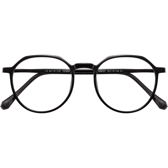 Polygonal plastic steel retro women's trendy Korean version eyeglass frame, male eyeglass frame, eye protection, radiation protection, anti blue light myopia glasses