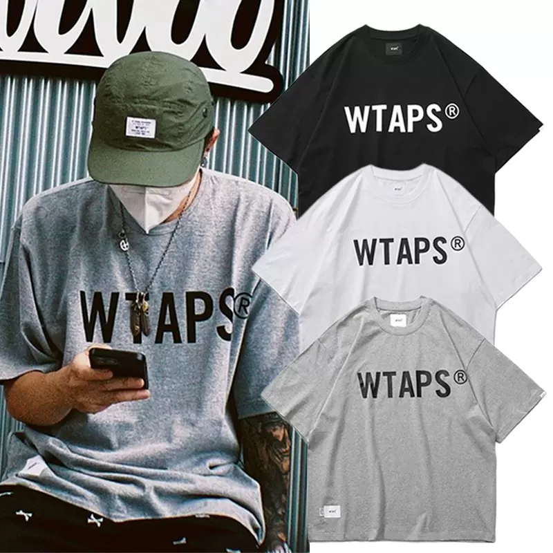 現貨 WTAPS WTVUA隱藏限定款經典LOGO字母印花日系寬鬆短袖T恤男-Taobao
