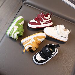 Spring and Autumn 0-1-2 Year Old Boys and Girls Sneakers, 4 Children's Low-Top 3 Sneakers, Infant Soft-Soled Star Boys' Shoes