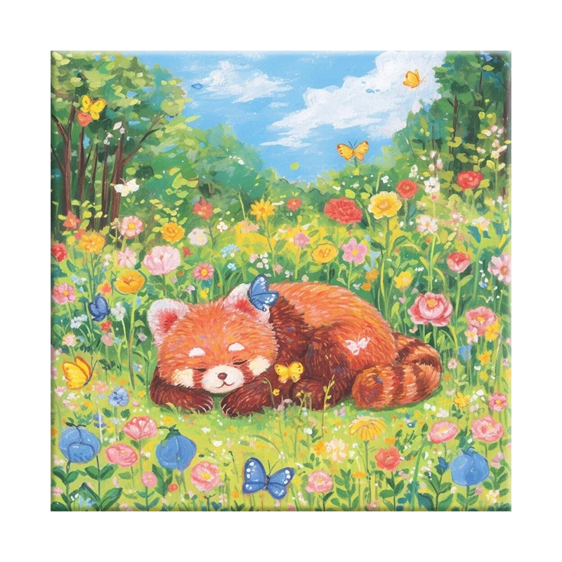 春日花园|diy数字油画丙烯填充手绘手工动物治愈系减压油彩