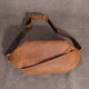 Crazy horse leather waist bag mobile phone bag men's waist bag pure cowhide retro fashion multi-functional versatile trendy leather crossbody chest bag