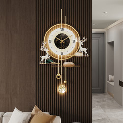 2025 New Model Wall Clock for Living Room, Light Luxury and High-End Feel, Grille Wall Clock, Decorative Artist's Clock
