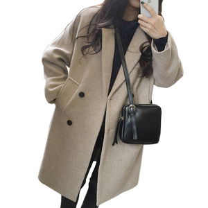 
Woolen coat women's mid-length Korean version 2026 new autumn and winter clothing forest student woolen coat women's thickened popular