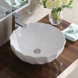 Round Bowl-Shaped Countertop Basin, Wash Basin, Splash-Proof Basin, Household, Hotel, Guesthouse, Engineering Model Basin