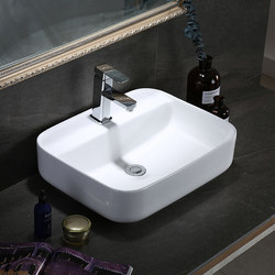 Countertop Basin Wash Basin Home Bathroom Rectangular Wash Basin Creative Stylish Hotel Basin 50cm