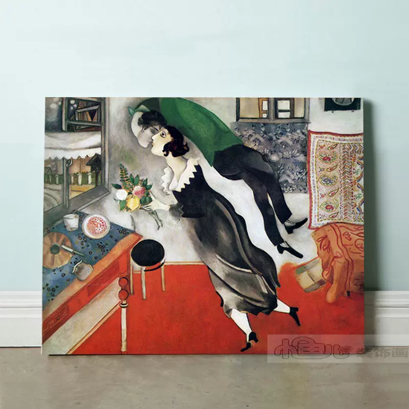 Chagall、LE COUPLE、希少画集画、新品額装付 Chagall、LE COUPLE、希少画集画、新品額装付 Marc Chagall马克