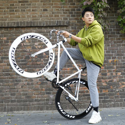 Fixed Gear Bicycle for Men with Solid Tires, Reverse Brake, Fixed Gear, Extremely Simple, Suitable for Adults, Students, Women, Children, Road Bike
