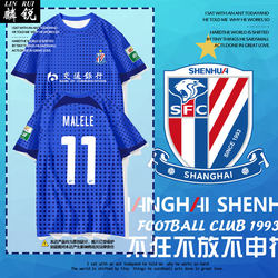 2024 Shanghai Shenhua Team Uniforms, Home Football Clothes, Quick-Drying Ice Silk Short-Sleeved T-Shirts, Men's and Women's Fan Uniforms, Half-Sleeved