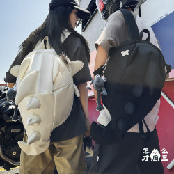 Shark Backpack Helmet Bag Trendy American-Style School Bag Big Shark Bag Cycling Backpack Full-Face Helmet Motorcycle Rider Student