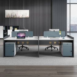 Office Furniture Open Office Desk and Chair Combination Staff Single Double Four or Six Person Simple Modern Staff