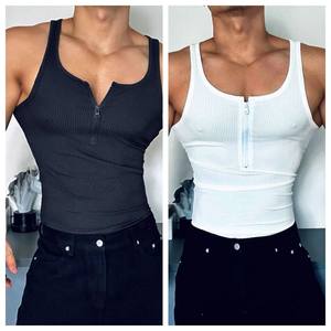 Thread American Retro Elastic Slim Fit Tank Top Sleeveless T-shirt Base Shirt Sports Sweat-absorbing Hardman Fitness Men's Summer