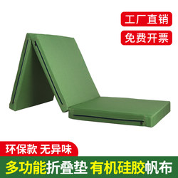 Folding Canvas Student Sit-Up Gymnastics Mat for Physical Education, Sea Pearl Foam Mat for Skill Training