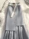 Fashionable and stylish pleated chiffon spliced ​​A-line mid-length waist to make you look slim and cover your flesh-covered skirt spring and summer new women
