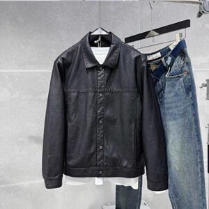 
[Ready Stock] 27206 Lapel Men's Slim Leather Jacket Spring and Autumn Men's Casual Korean Style Leather Jacket Fashion Trend