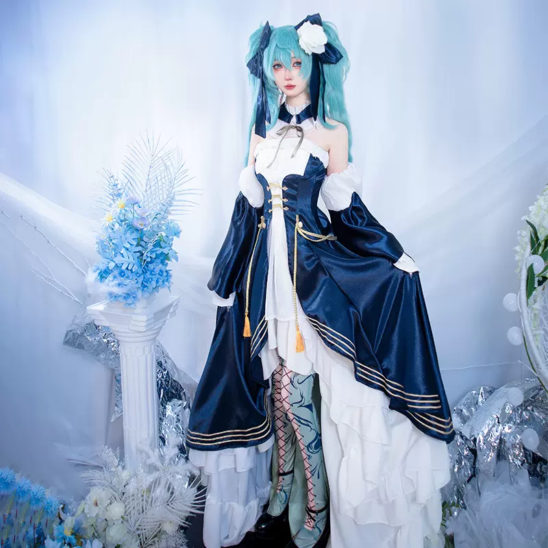 梓川望月礼服39晚会未来cos初音play服华丽重工大裙摆高端连衣裙-Taobao 