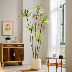 Light Luxury Living Room Artificial Green Plant Dracaena Agave Fake Tree Plant Potted Indoor Decoration Floor-Standing Bonsai Ornament