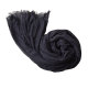 Spring and autumn men and women black slender cotton and linen scarf women autumn and winter versatile thin decorative neck long scarf solid color
