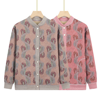 Add velvet thickened sweaters sports velvet elderly autumn and winter
