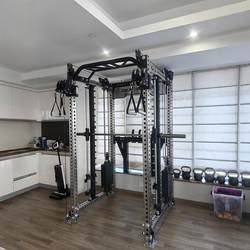 Repforce Commercial Combination Squat Frame Open Squat Rack Bird Smith Machine (Stainless Steel)