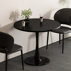 Round Table Negotiation Table Office Reception Area Milk Tea Coffee Shop Rest Area Commercial Simple Round Eames Table