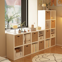 Framed Modular Grid Cabinet, Free Combination Children's Bookcase, Bookshelf, Floor-Standing Storage Rack, Wall-Mounted Living Room Storage Cabinet