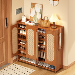 Multi-Layer Shoe Rack for Home Use at the Entrance of the Corridor with a Door, Dust-Proof Shoe Cabinet for Entryway, Simple Shoe Storage Cabinet Integrated Against the Wall