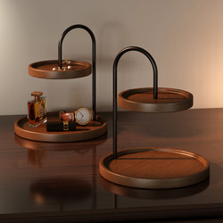 Solid Wood Desktop Storage Box Organizer for Entryway Keys, Miscellaneous Items, Cosmetics, Perfume, Storage Rack, Jewelry Display Tray