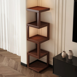 Corner Shelf Integrated Against the Wall, Living Room Sofa, Antique Style 90-Degree Corner Cabinet, Bedroom Corner Storage Cabinet