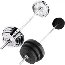 Complete Set of Barbells: Straight Bar 1.2, Curved Bar, Home-Use Olympic Bar 1.5, Weightlifting Dumbbells, Olympic Bar, Bench Press Bar