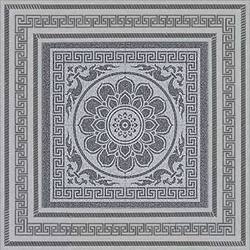 Chinese-Style Quartz Brick Villa Entrance Door Puzzle Floor Tiles with Fortune and Prosperity Motifs, Outdoor Courtyard Paving Stone Mosaic Tiles, 18mm Thick