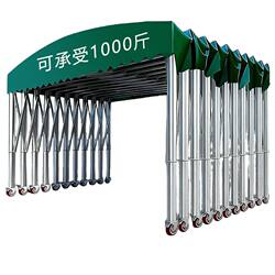 Outdoor Mobile Sliding Retractable Folding Canopy Sunshade for Night Market Stalls, Thickened and Reinforced Tent