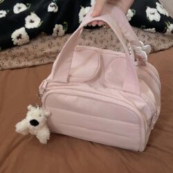 New Style Partitioned Makeup Bag, Large Capacity, Portable Cosmetics Storage, Travel Multifunctional Toiletry Waterproof Bag