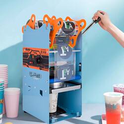 High-Capacity Milk Tea Cup Sealing Machine, Commercial Manual Cup Sealing Machine for Milk Tea Shops, Soy Milk Cup Sealing Machine, Small Household Beverage Cup Sealing Machine