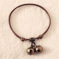 Pet Collar with Vintage Tiger Head Copper Bell Pendant, Cute Accessory for Small and Medium-Sized Dogs and Cats
