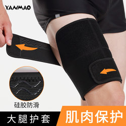 Sports Knee Pads, Thigh Muscle Strain Bandages, Compression Straps, Leg Sleeves, Anti-Wear Men's Basketball-Specific Leg Protectors