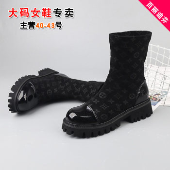 Show Qi Showing Foot Small size spring and autumn thick heel boot
