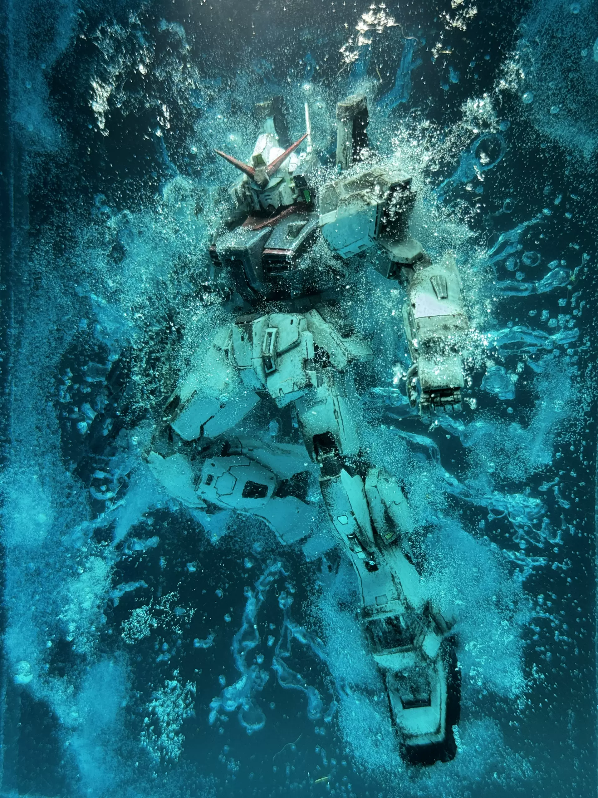 镜花水月深海高达模型元祖rx78白兔强袭自由鱼缸破镜战损机箱gk