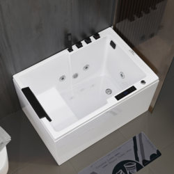 Acrylic Household Small-Sized Large-Space Deep Soaking Bathtub with Constant Temperature, Jet Massage, Sitting Spa, Mini Bathtub