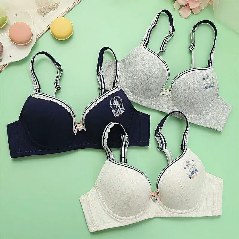 百伶百俐81138软钢圈定型a杯内衣少女三阶段性定型文胸薄海绵胸罩
