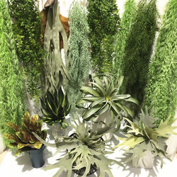 Simulated Desert Tropical Rainforest Large Fern Leaves Air Grass Engineering Landscaping Decoration High-Quality Hanging Green Plants